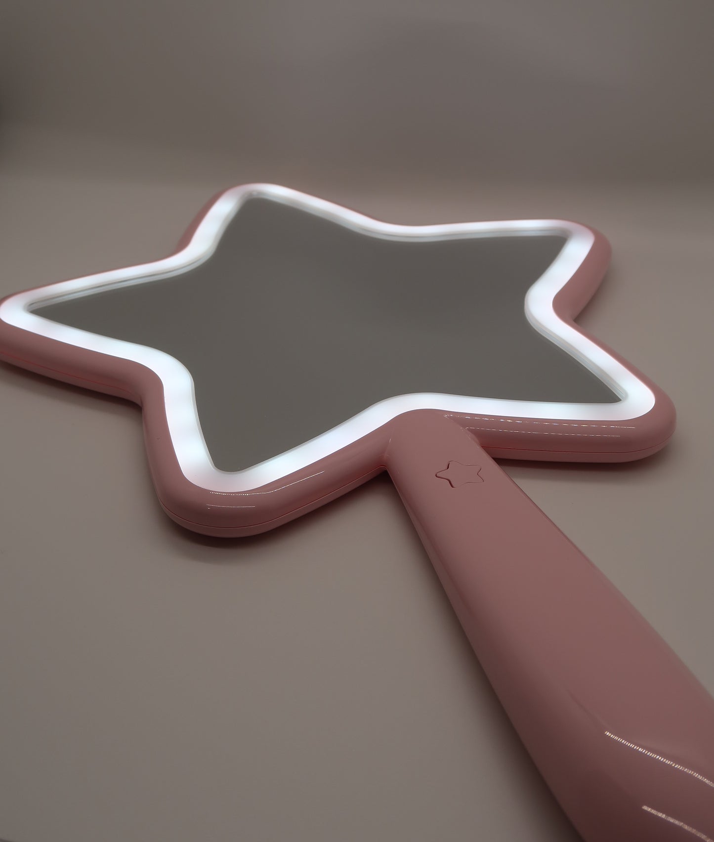 PINK DOUBLE SIDE LED LIGHT STAR HAND MIRROR