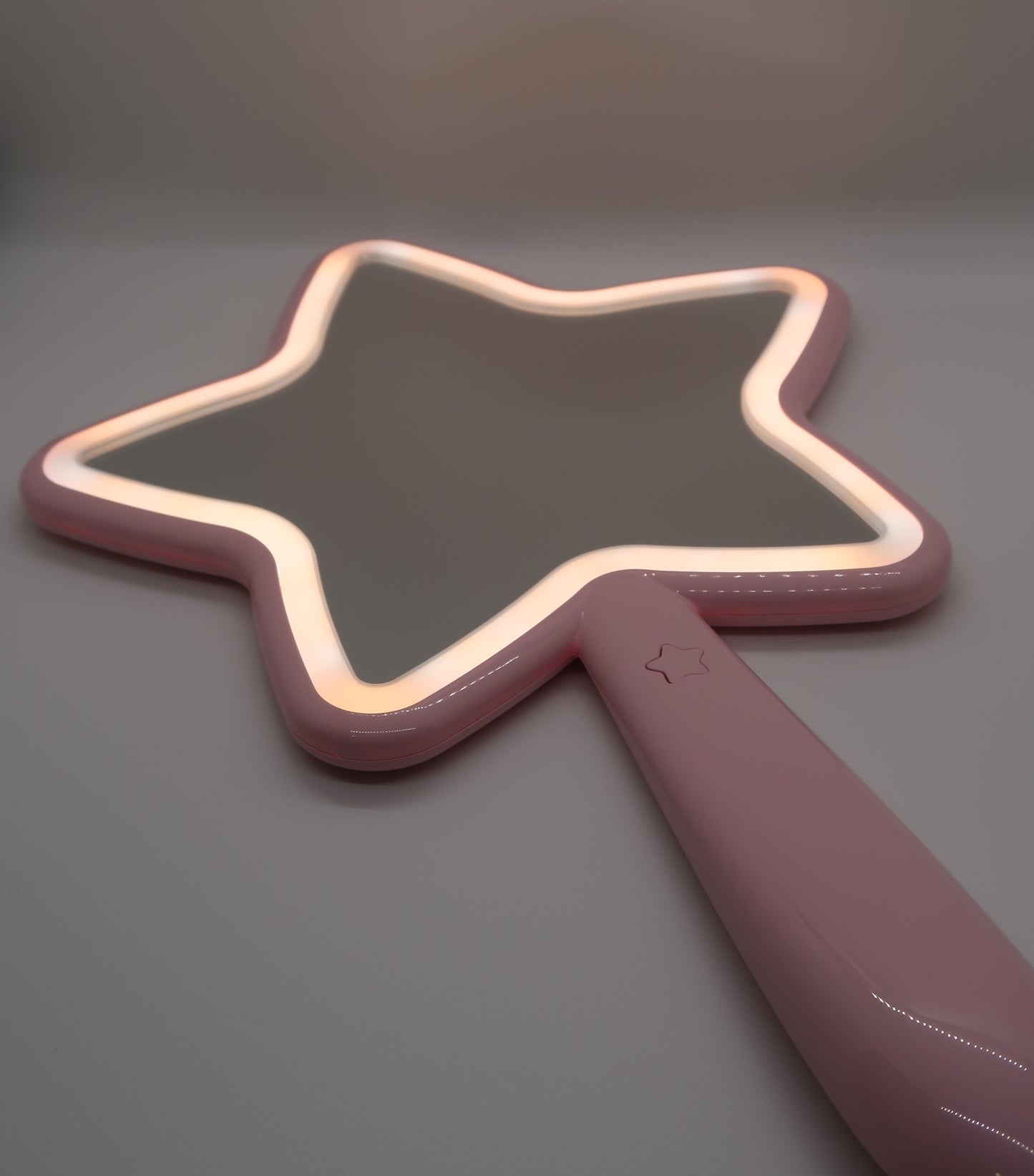 PINK DOUBLE SIDE LED LIGHT STAR HAND MIRROR