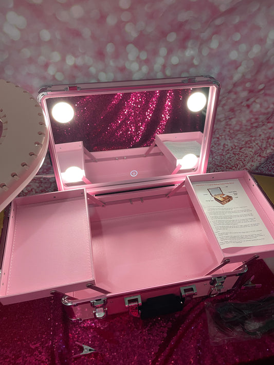 Makeup suit case & light